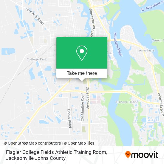 Flagler College Fields Athletic Training Room map