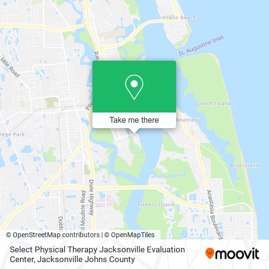 Select Physical Therapy Jacksonville Evaluation Center map