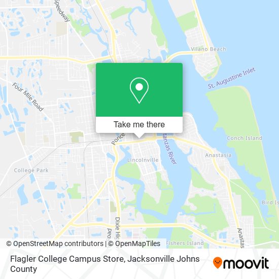Flagler College Campus Store map