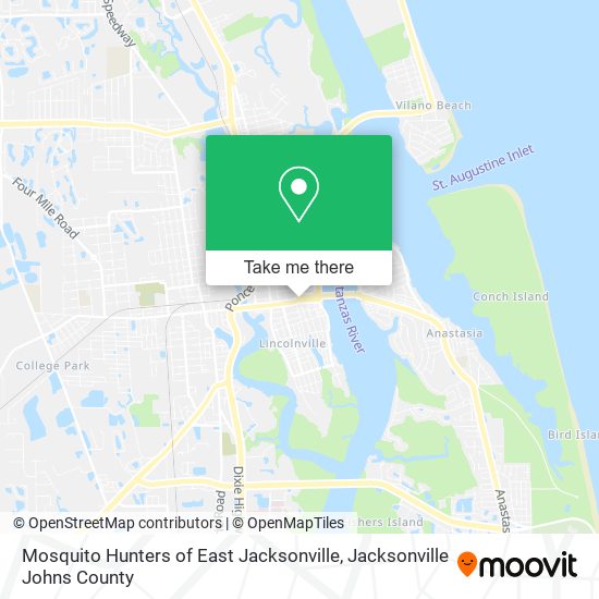 Mosquito Hunters of East Jacksonville map