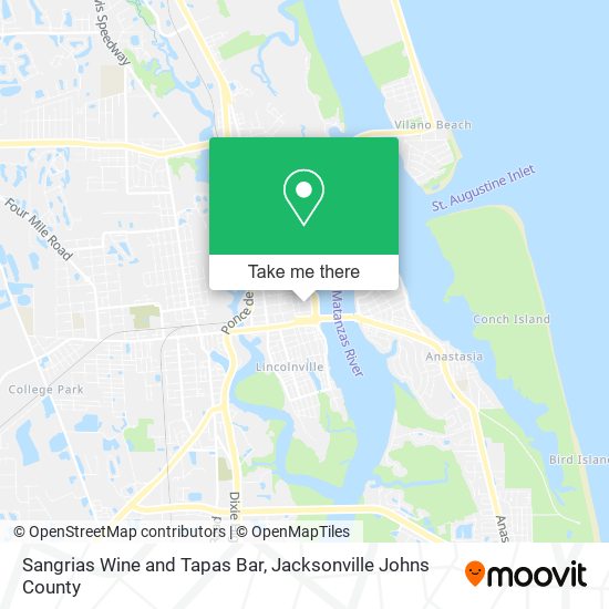 Mapa de Sangrias Wine and Tapas Bar