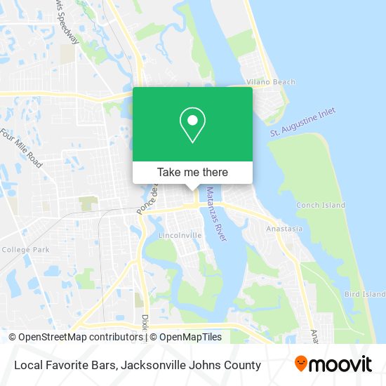 Mapa de Local Favorite Bars