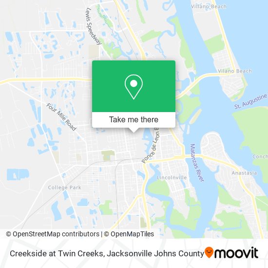 Creekside at Twin Creeks map