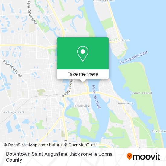 Mapa de Downtown Saint Augustine