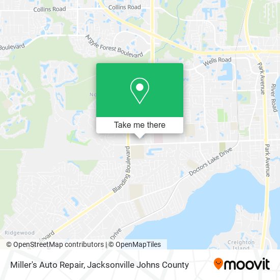 Miller's Auto Repair map