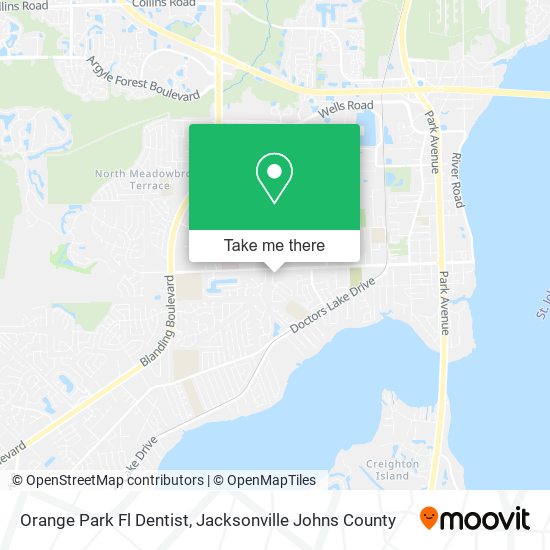 Orange Park Fl Dentist map