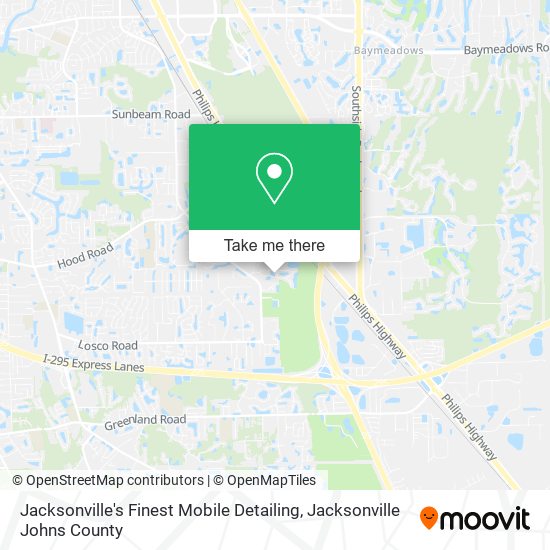 Jacksonville's Finest Mobile Detailing map
