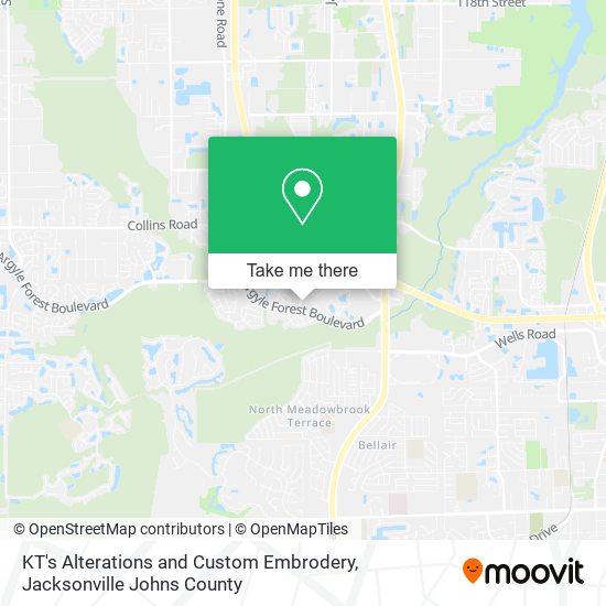 KT's Alterations and Custom Embrodery map