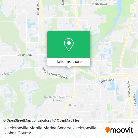 Mapa de Jacksonville Mobile Marine Service