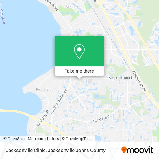 Mapa de Jacksonville Clinic