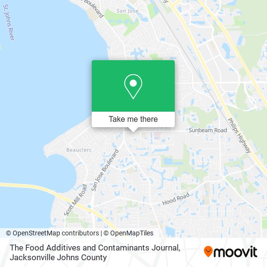 The Food Additives and Contaminants Journal map