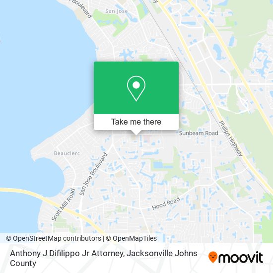 Anthony J Difilippo Jr Attorney map
