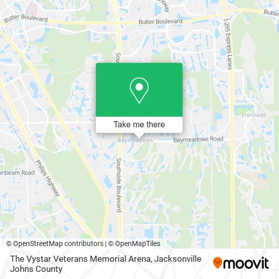 The Vystar Veterans Memorial Arena map