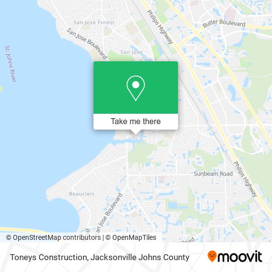 Toneys Construction map
