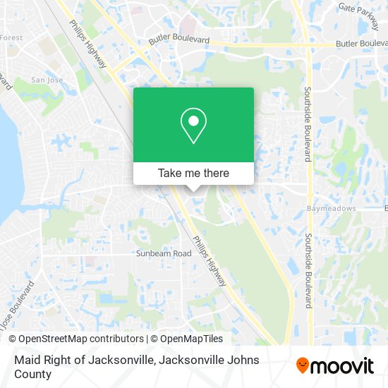 Maid Right of Jacksonville map