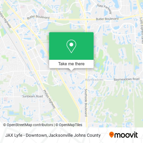 JAX Lyfe - Downtown map
