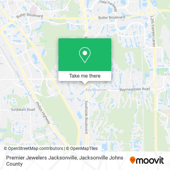 Premier Jewelers Jacksonville map