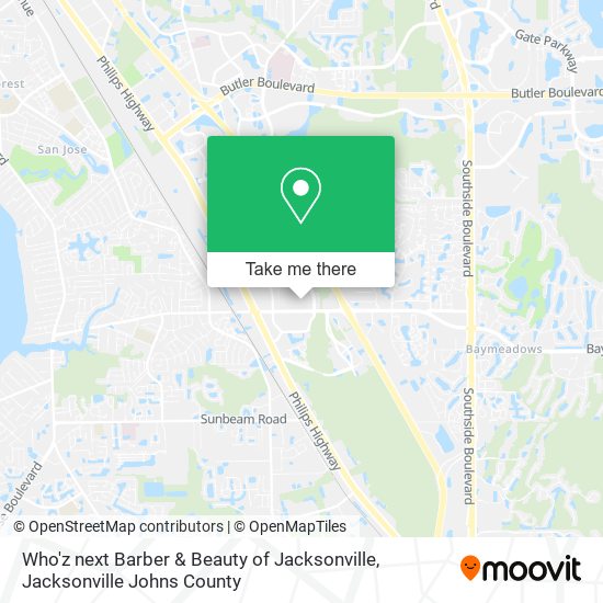 Mapa de Who'z next Barber & Beauty of Jacksonville