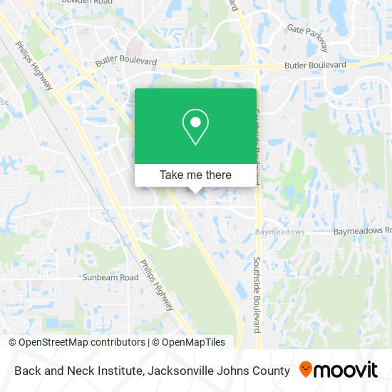 Back and Neck Institute map