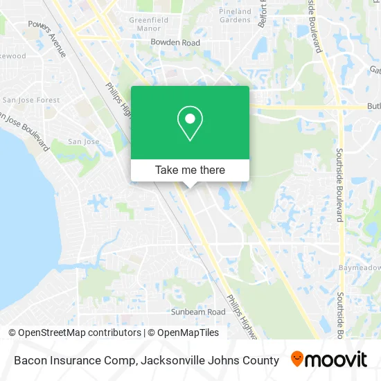 Bacon Insurance Comp map