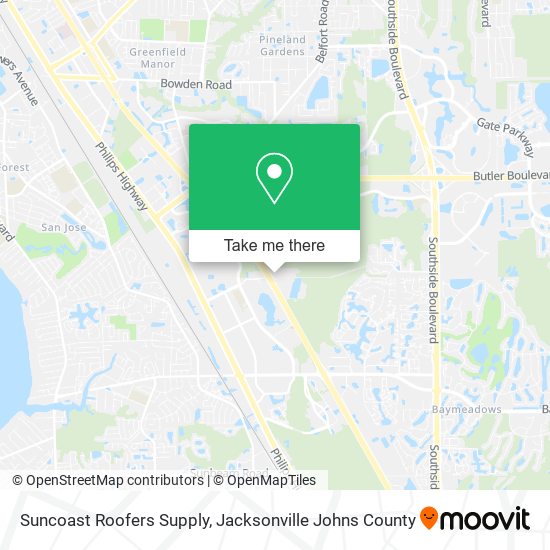 Suncoast Roofers Supply map
