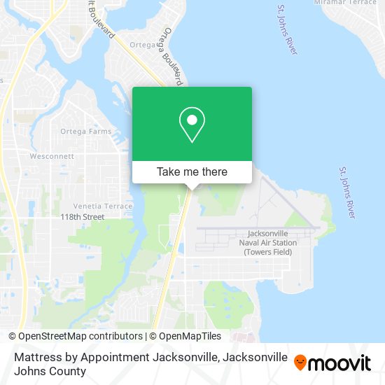 Mattress by Appointment Jacksonville map