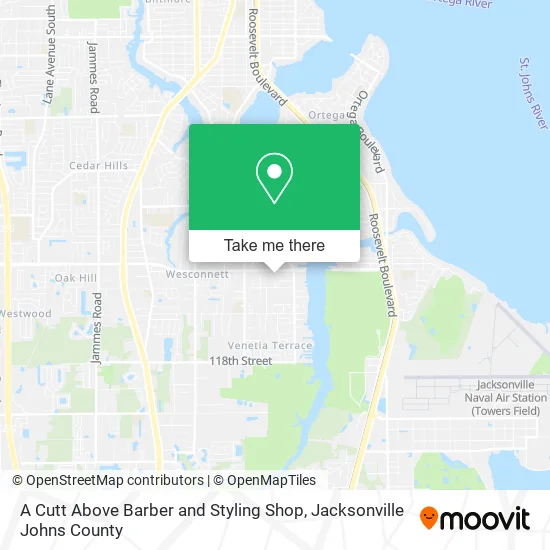 A Cutt Above Barber and Styling Shop map