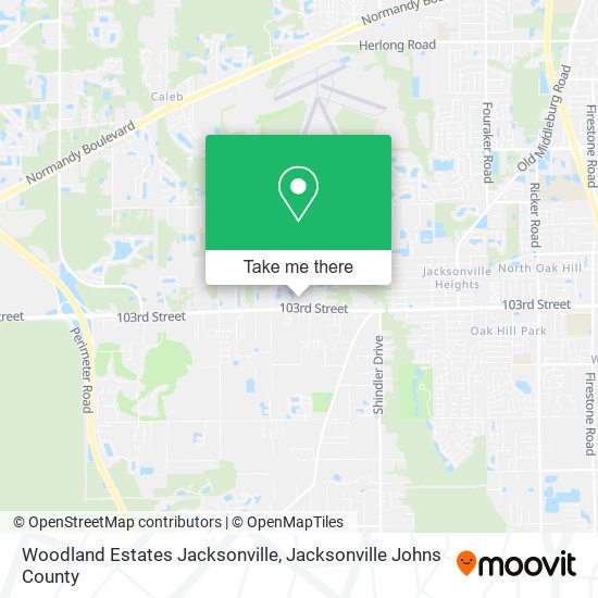 Mapa de Woodland Estates Jacksonville
