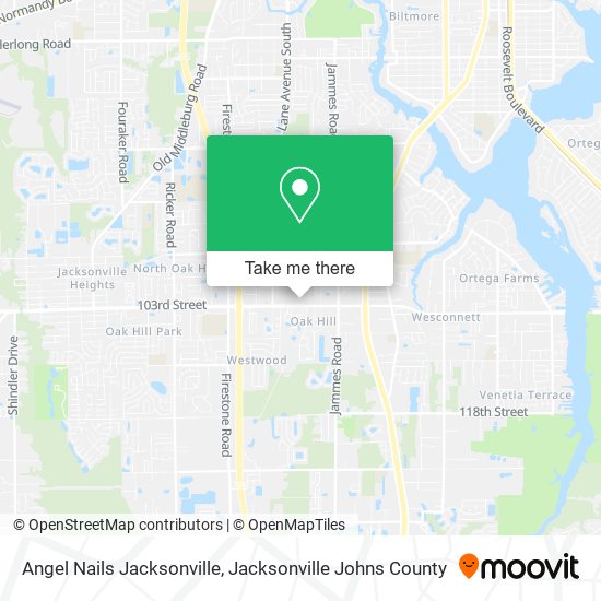 Mapa de Angel Nails Jacksonville