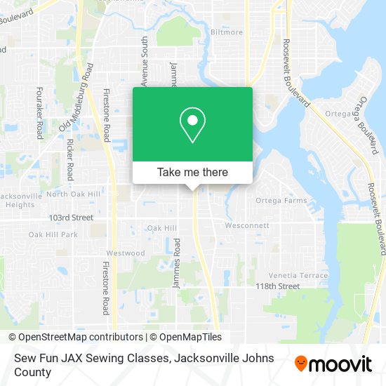 Mapa de Sew Fun JAX Sewing Classes