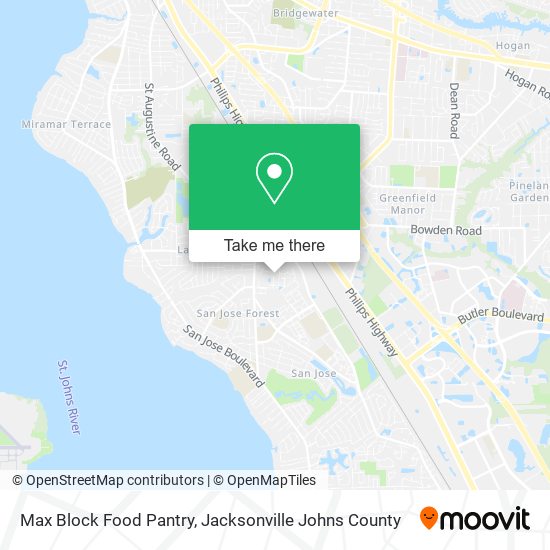 Max Block Food Pantry map