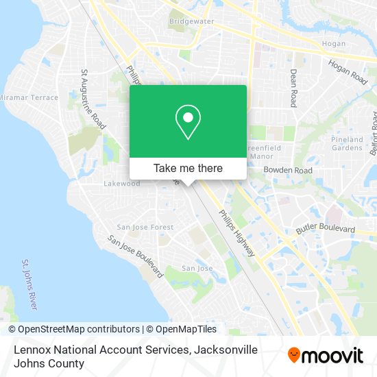 Lennox National Account Services map