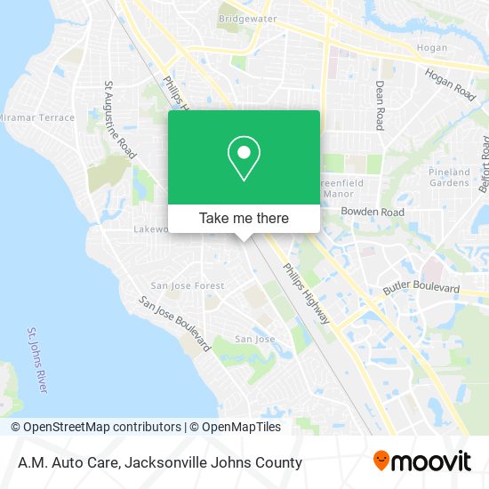 A.M. Auto Care map