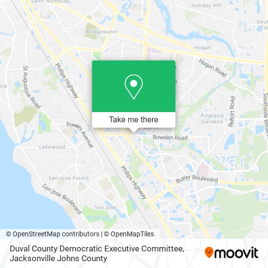Mapa de Duval County Democratic Executive Committee