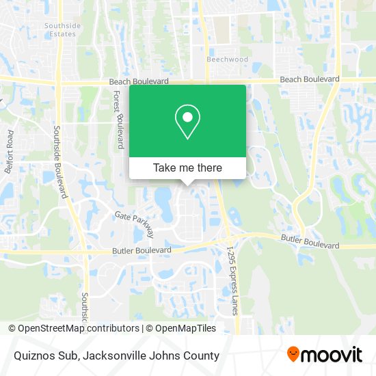 Quiznos Sub map