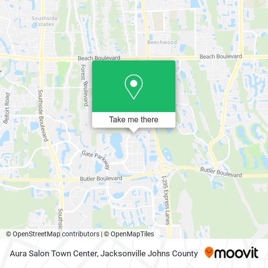 Aura Salon Town Center map