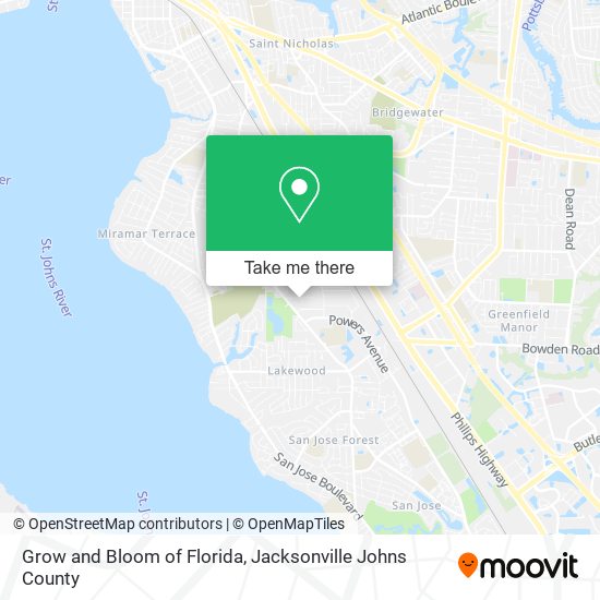 Grow and Bloom of Florida map