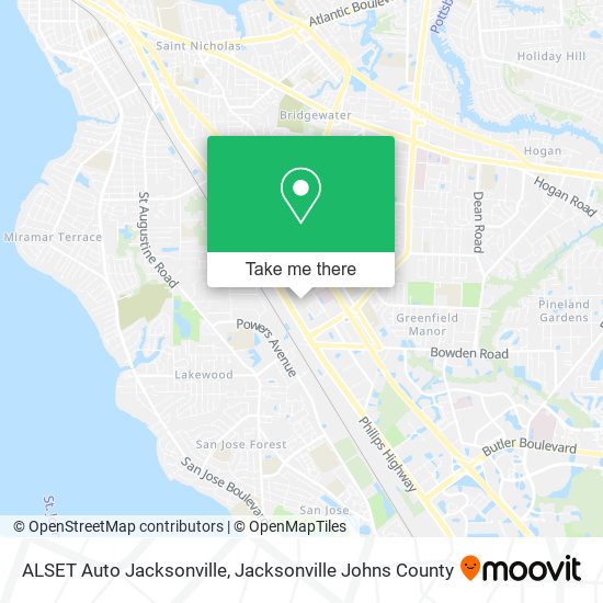 Mapa de ALSET Auto Jacksonville