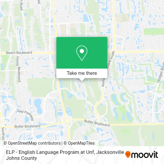 ELP - English Language Program at Unf map