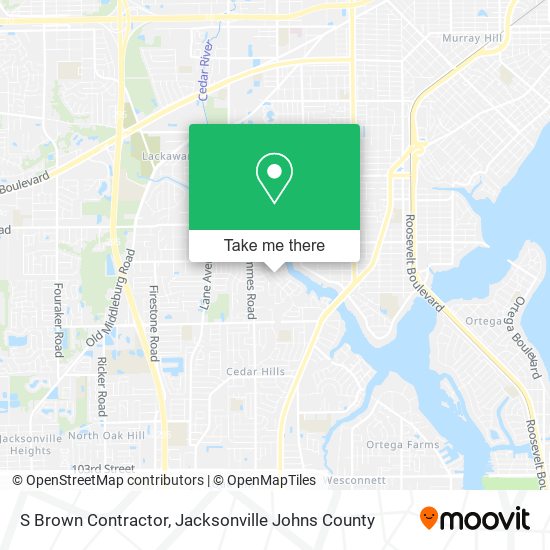 S Brown Contractor map