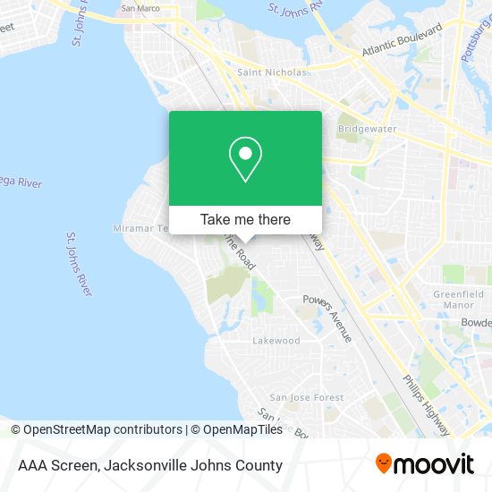 AAA Screen map