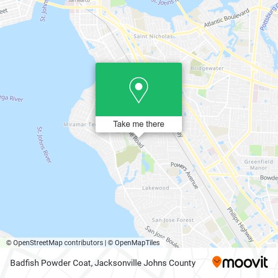 Mapa de Badfish Powder Coat