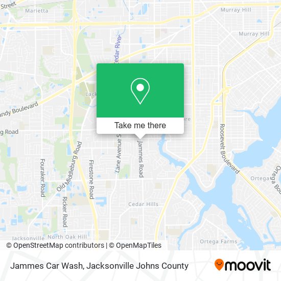 Jammes Car Wash map