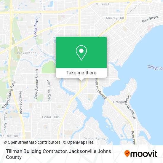 Tillman Building Contractor map