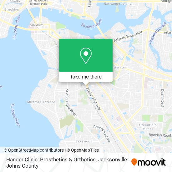 Mapa de Hanger Clinic: Prosthetics & Orthotics