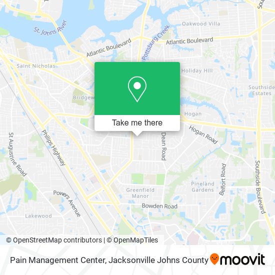 Pain Management Center map