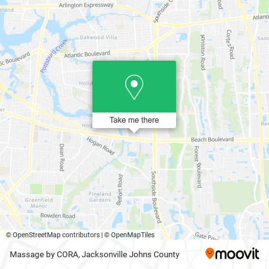 Massage by CORA map
