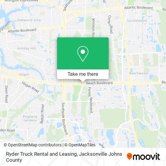 Ryder Truck Rental and Leasing map