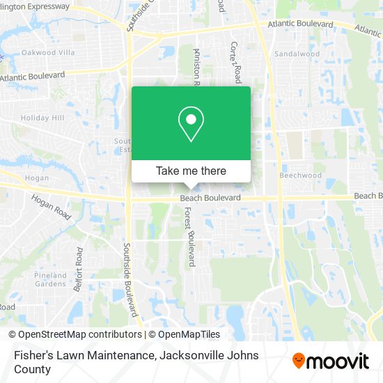 Fisher's Lawn Maintenance map