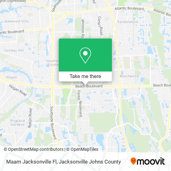 Maam Jacksonville Fl map